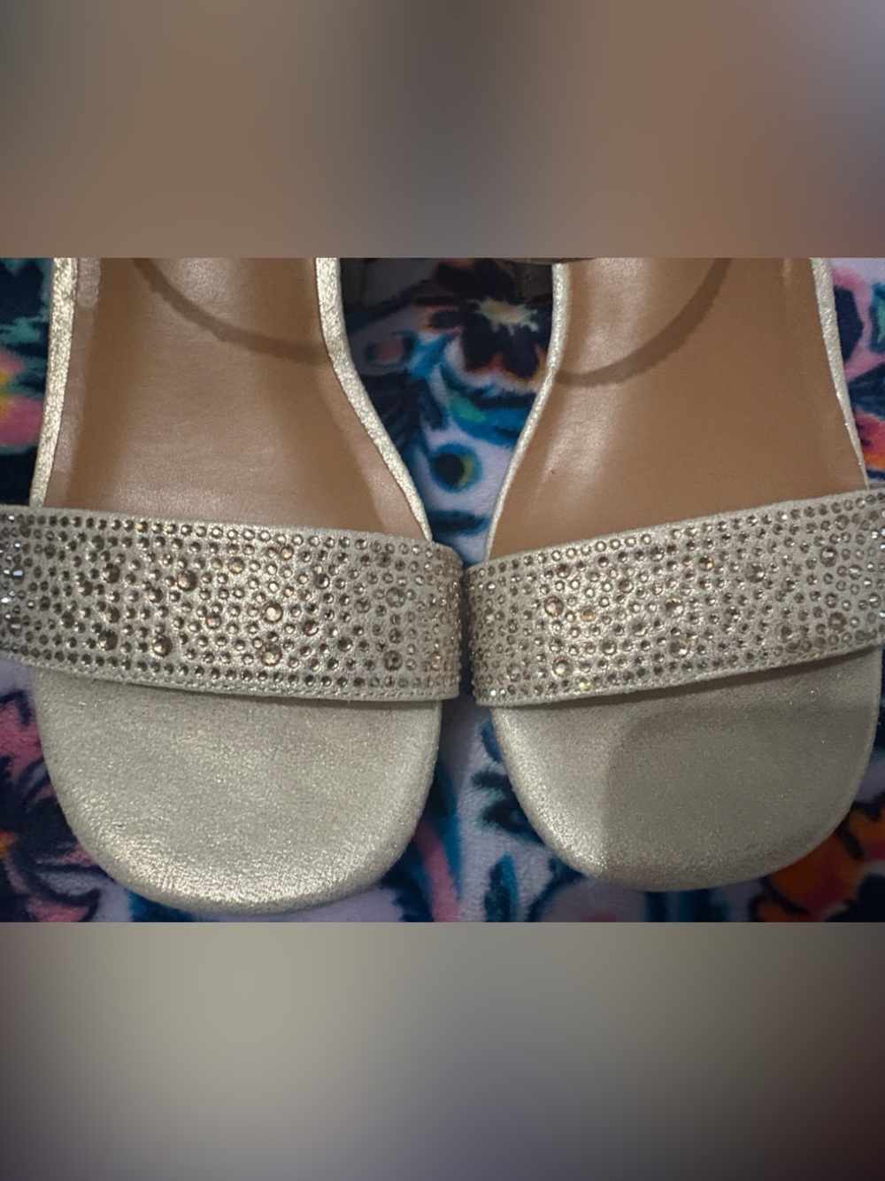 Torrid Size 6.5 Embellished Wide Platform Heels Sandals Gold